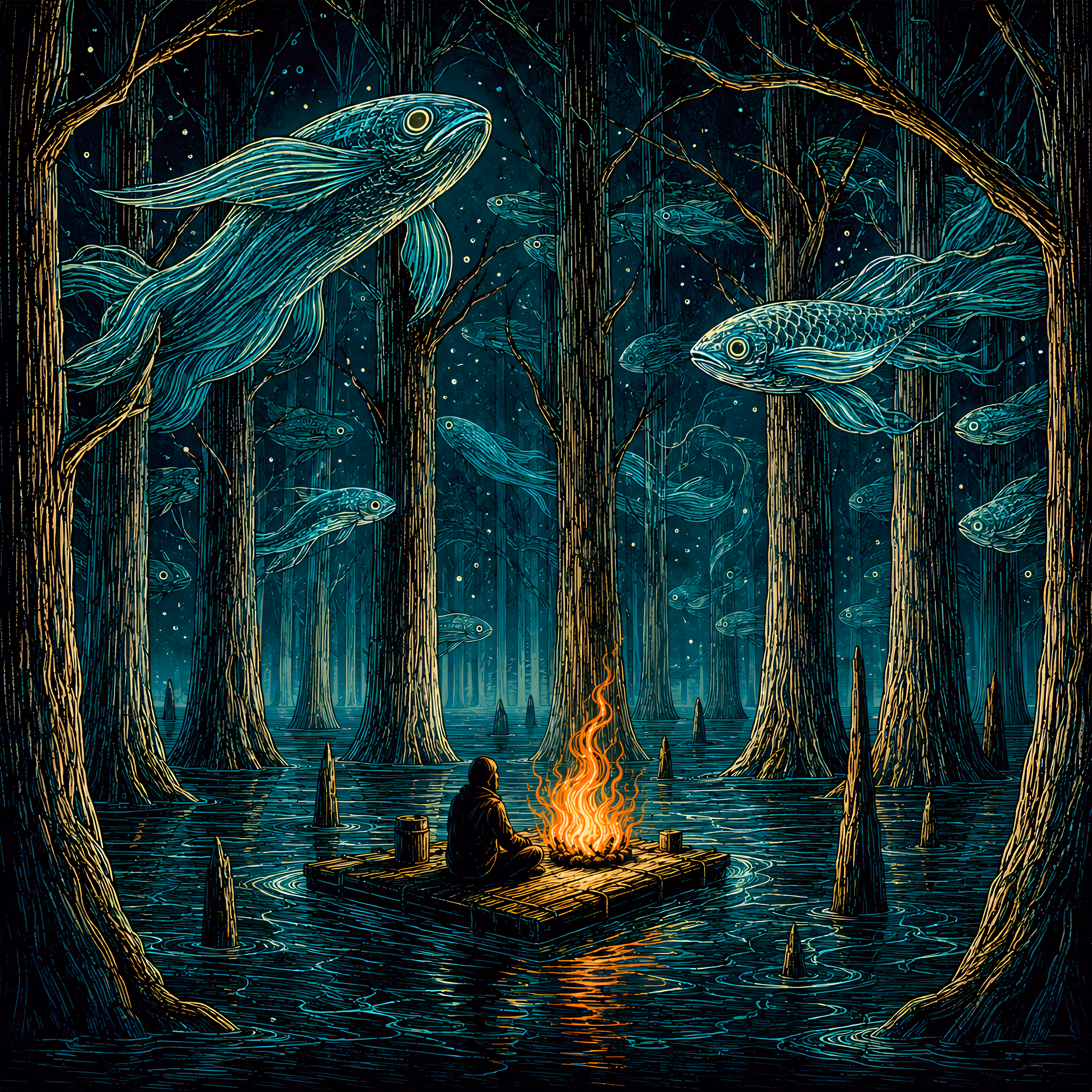Dreamy Fields: Tide Beneath the Pines