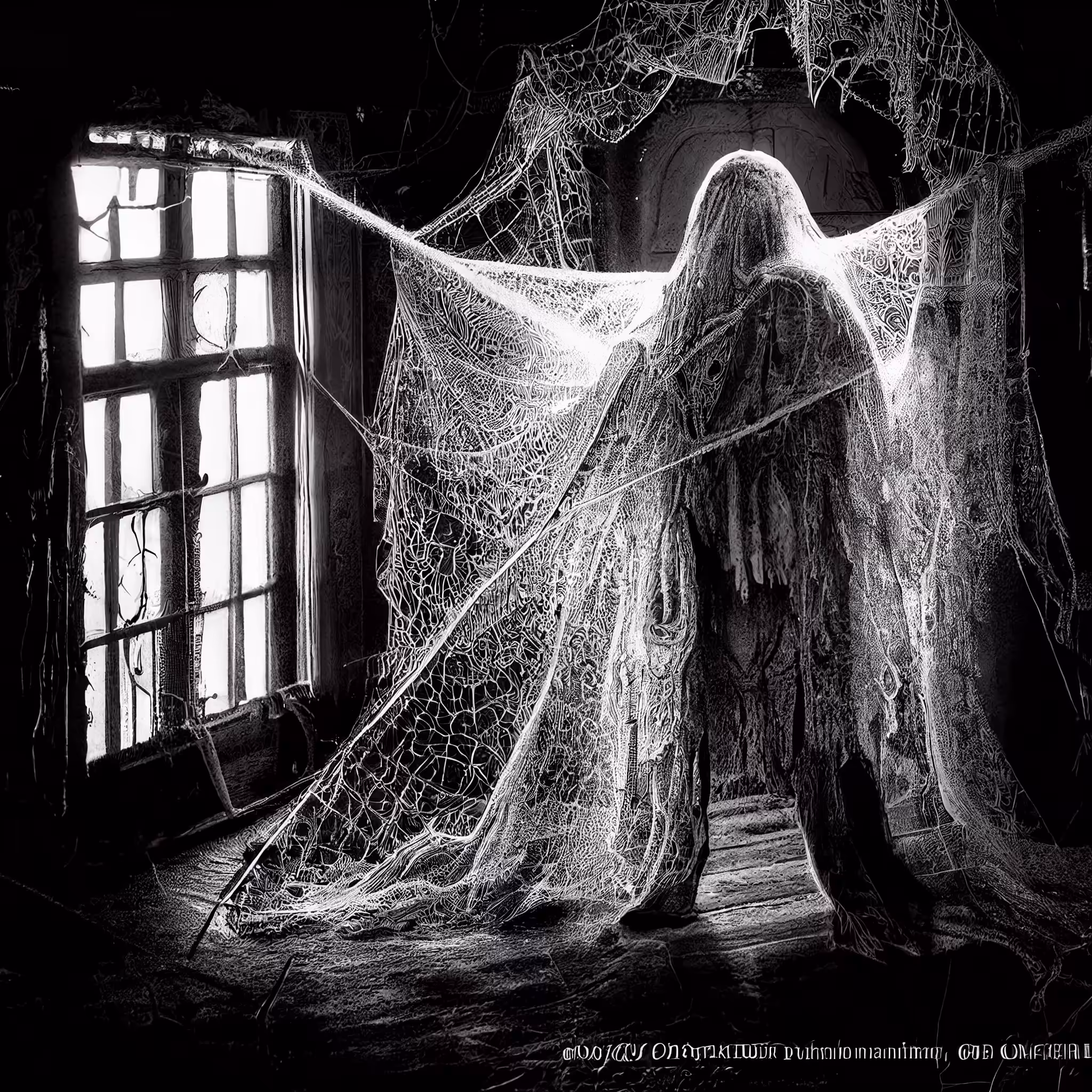ghost captured by spider