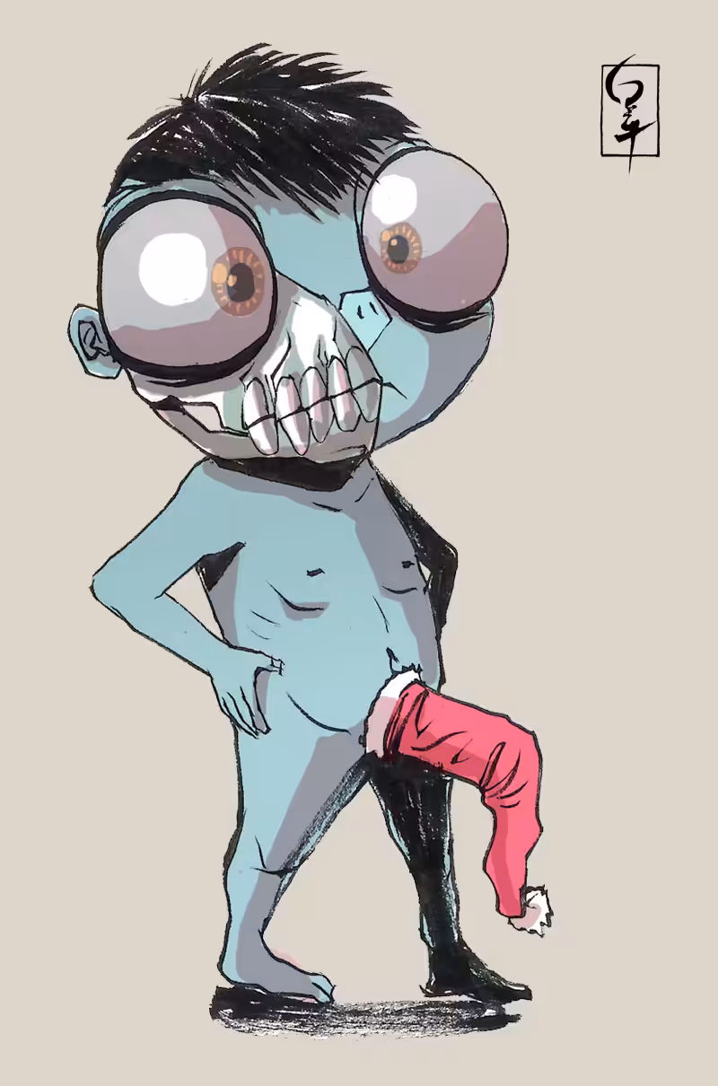 Zombie boy naked