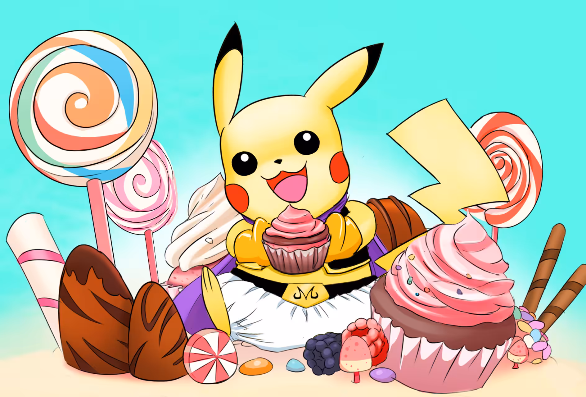 Pikachu cos Majin Buu