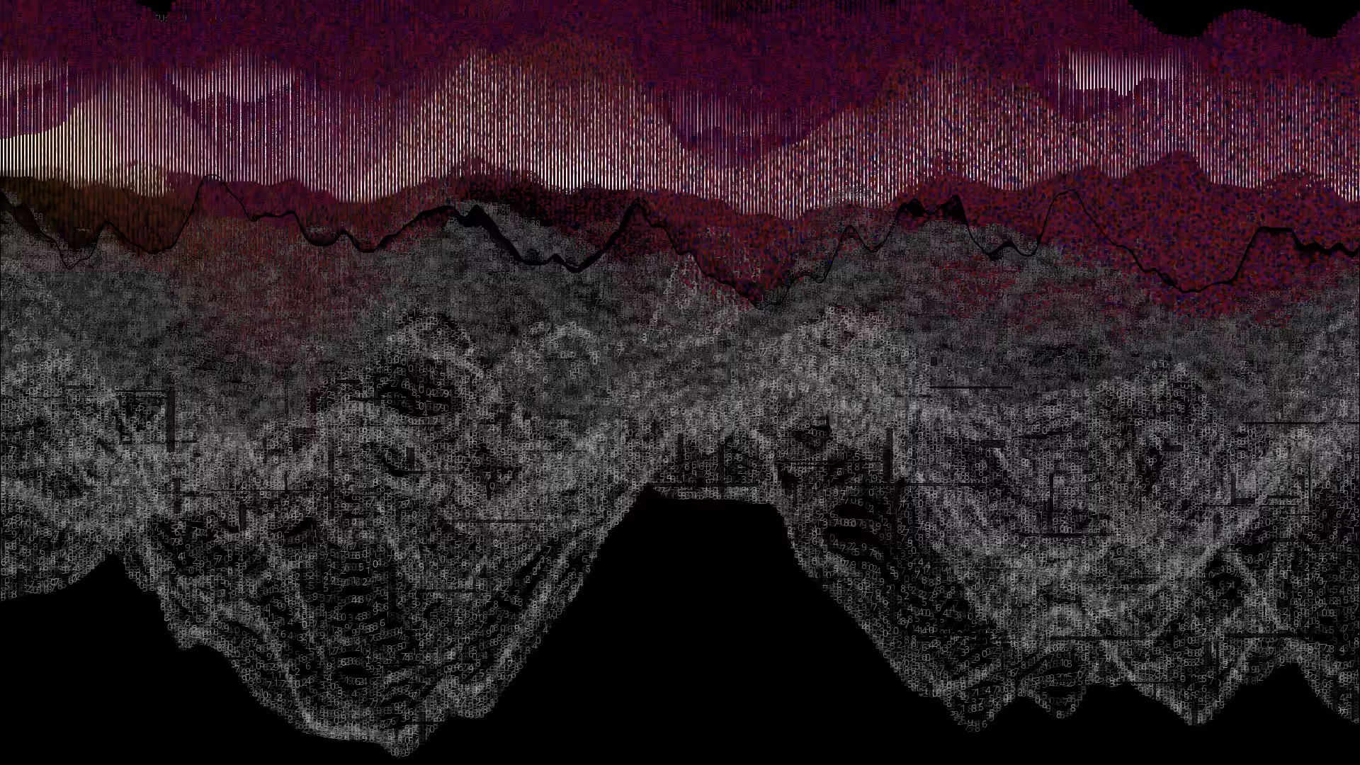 Pixel rain in a data landsacape #3