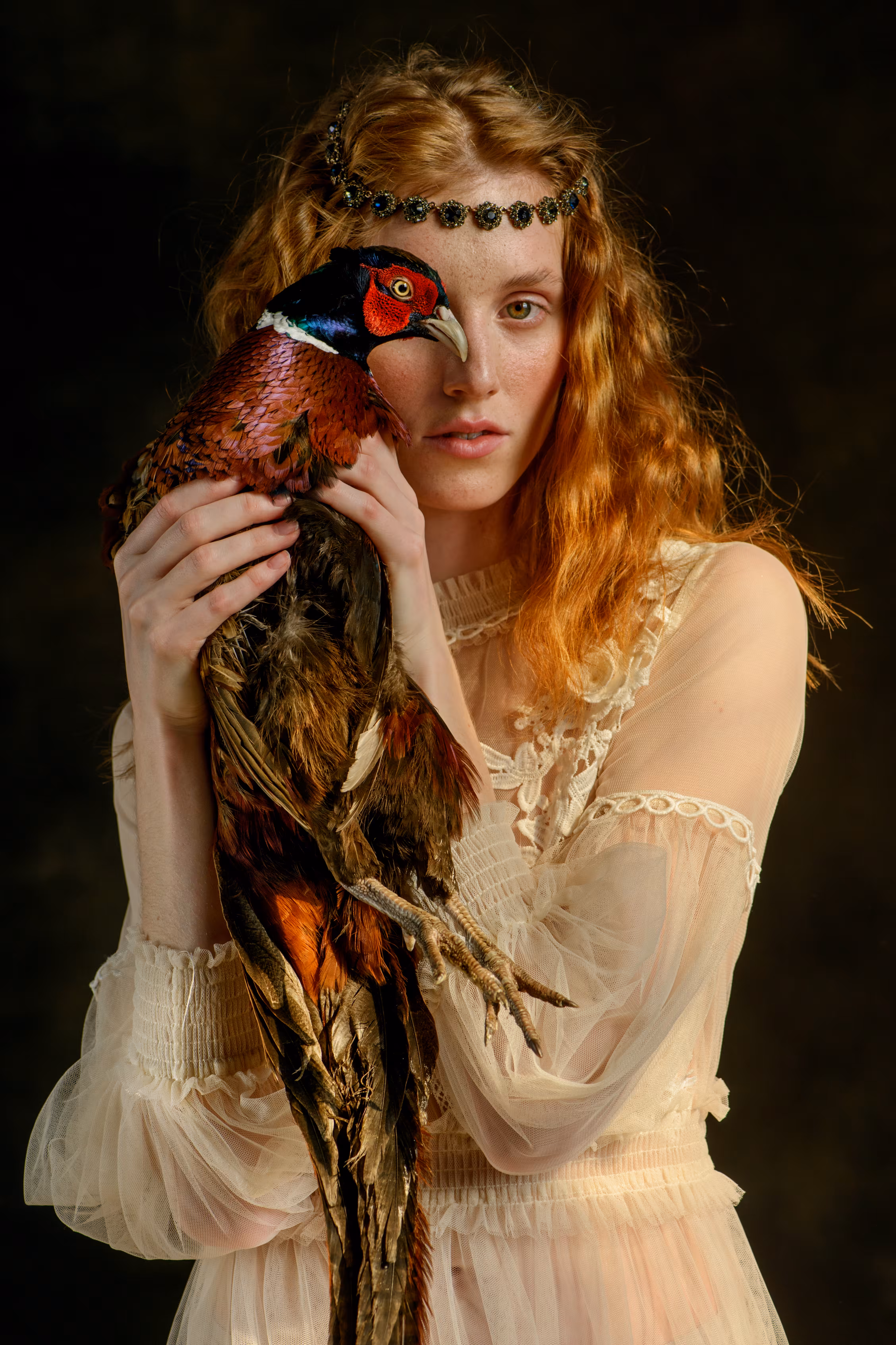 The girl and the pheasant