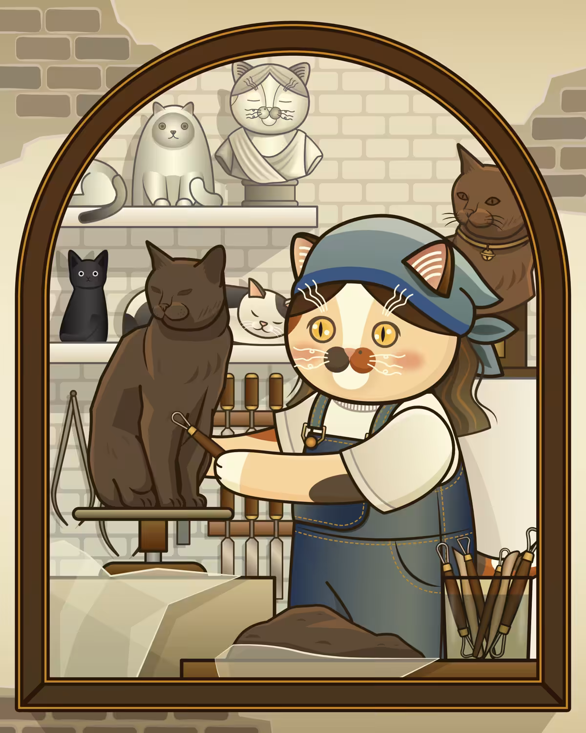 Cat Sculpture Studio