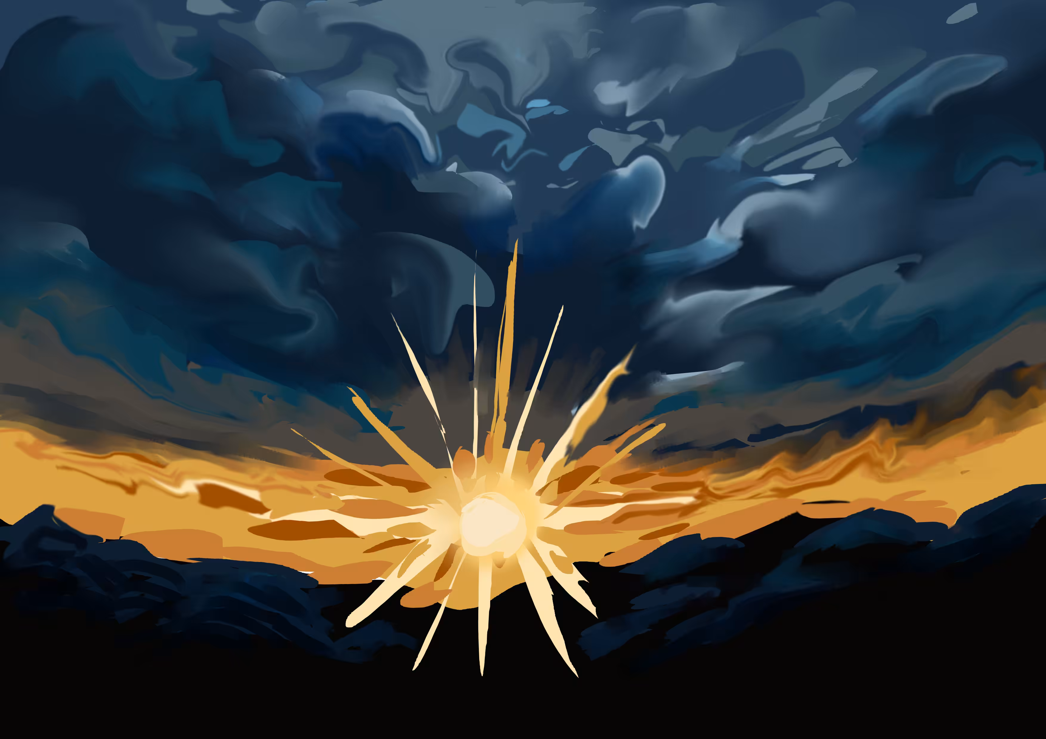 Sunset blue