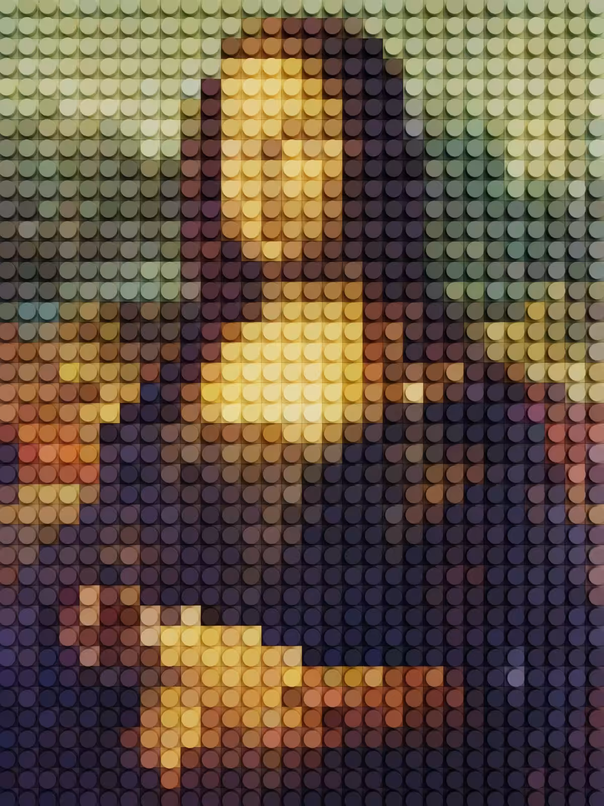 Lego art of the Mona Lisa