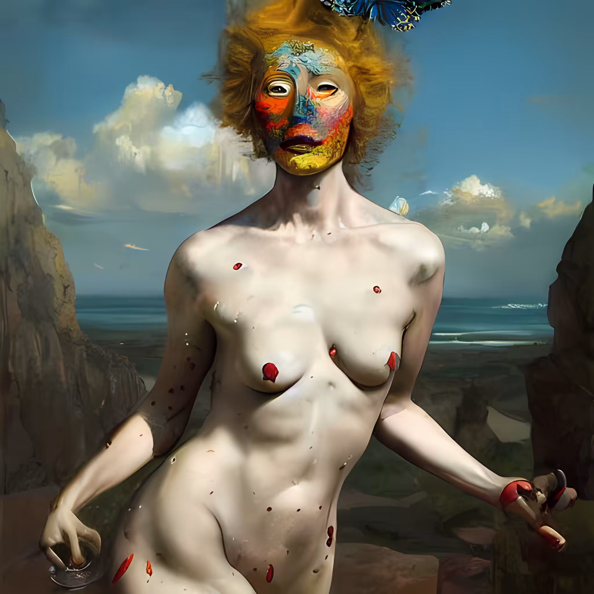 #851 Cindy Sherman Untitled (body painting)