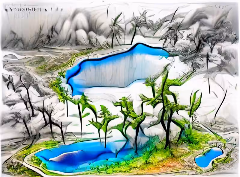 Abraham's First Works: Evapotranspiration of the shrinking lake