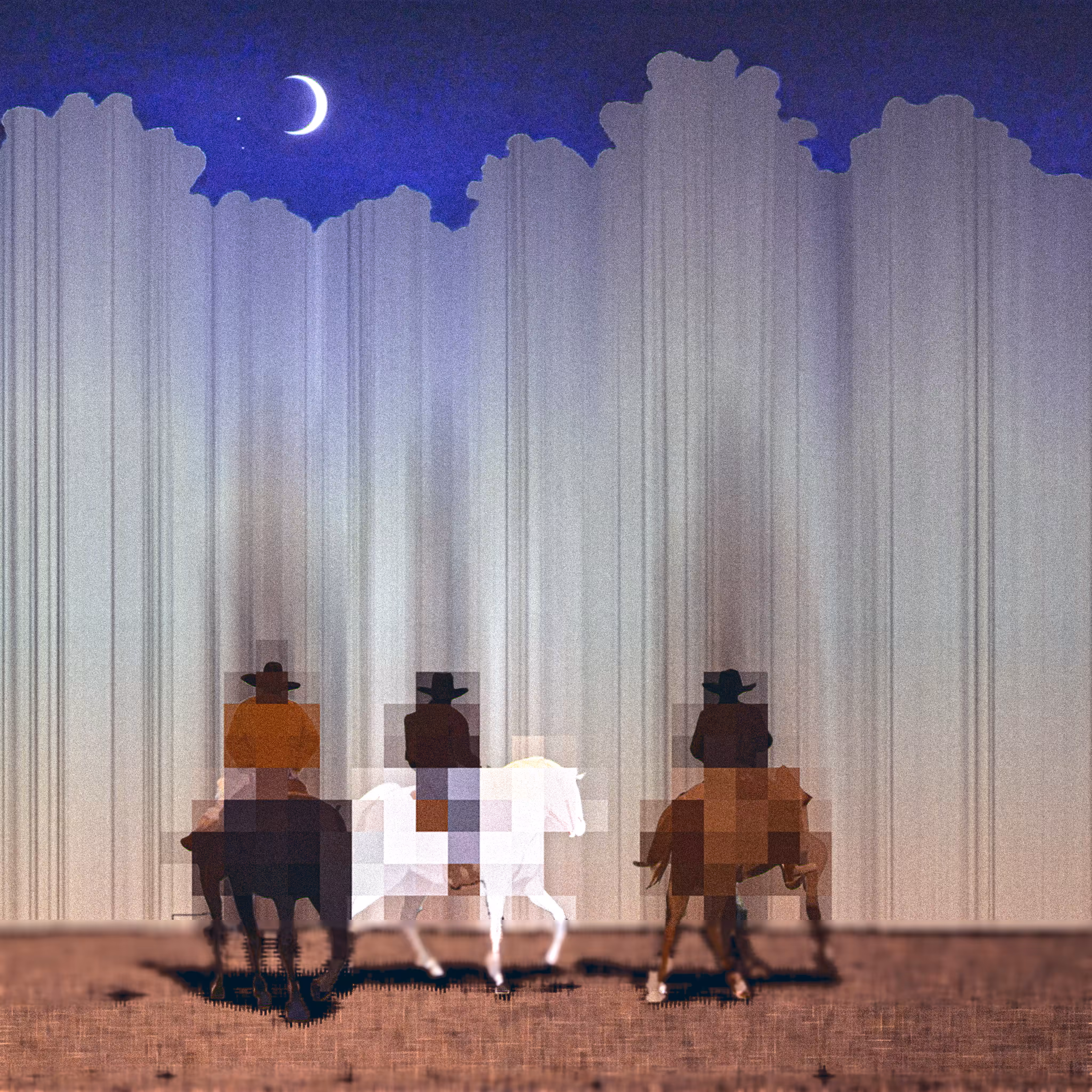 Moonlit Mirage: Riders on the Digital Divide