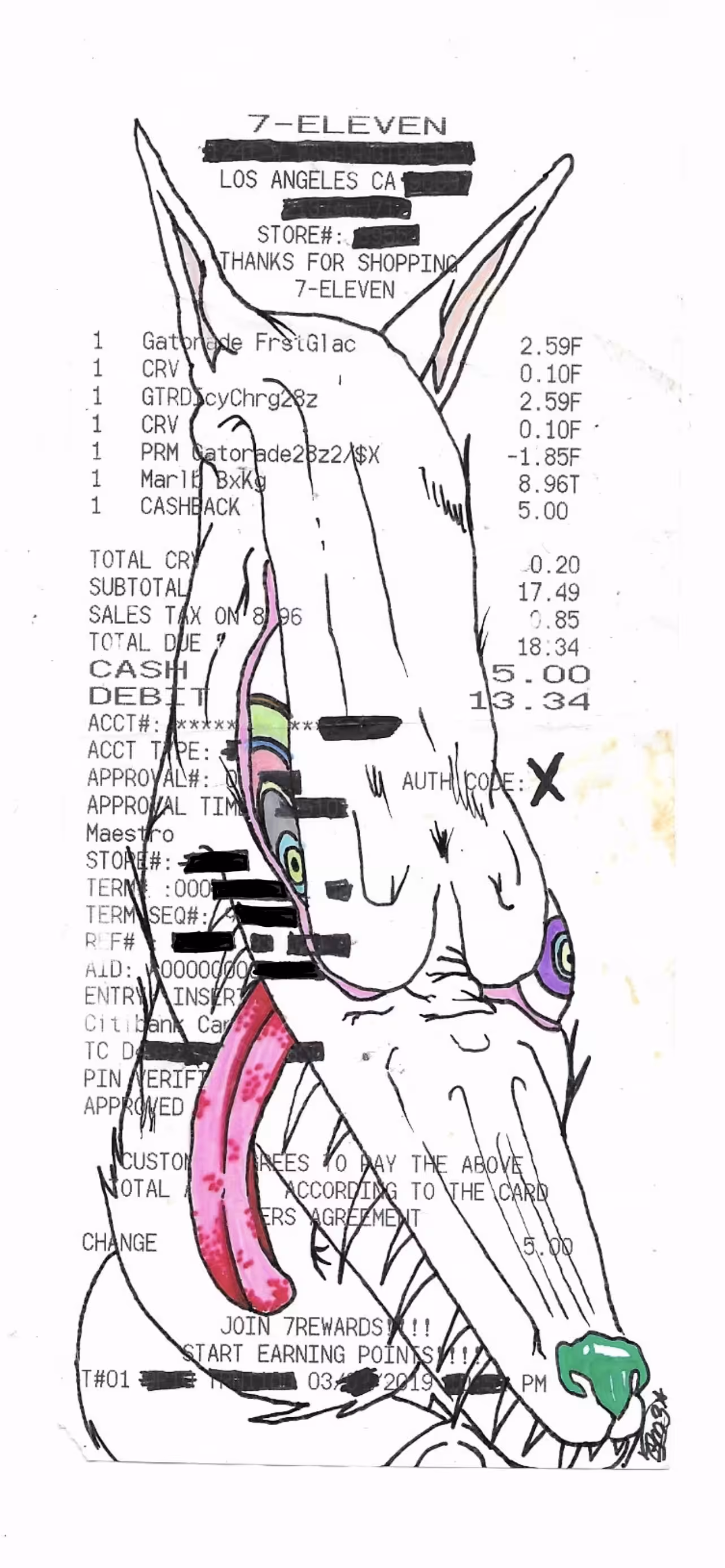 Receipt No. 8 "Springy Pup"