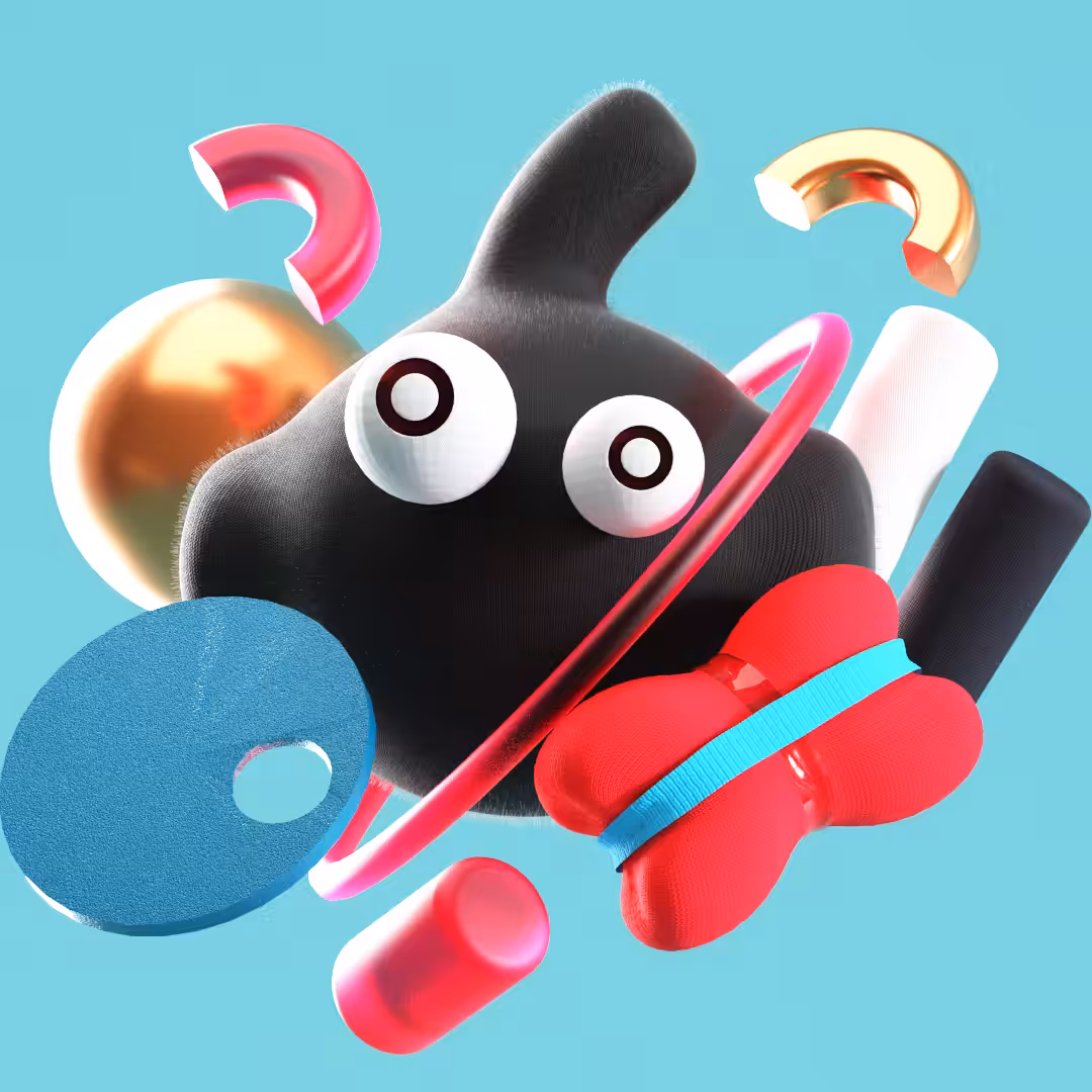 FLUFFY MONSTER #2 - BLACK TUTTI-FRUTTI