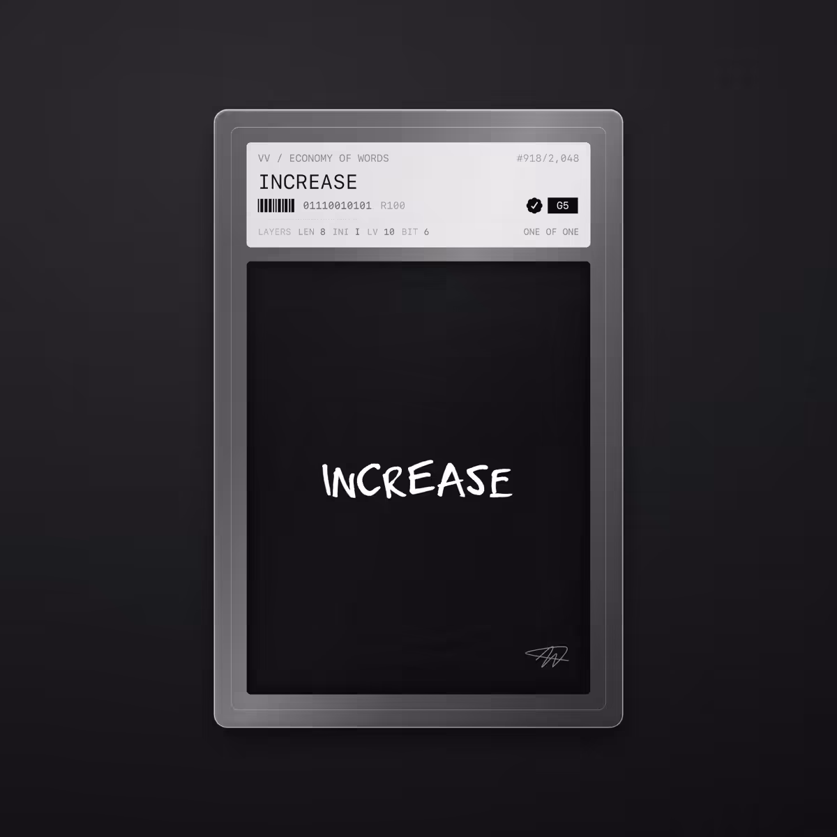Economy of Words: INCREASE · #918