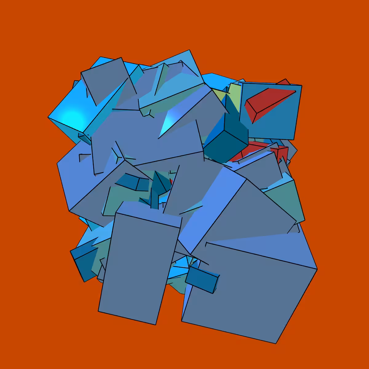Asymmetric stacked boxes #22