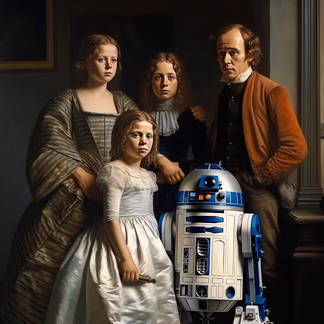 Portrait Of The Lucas Family
