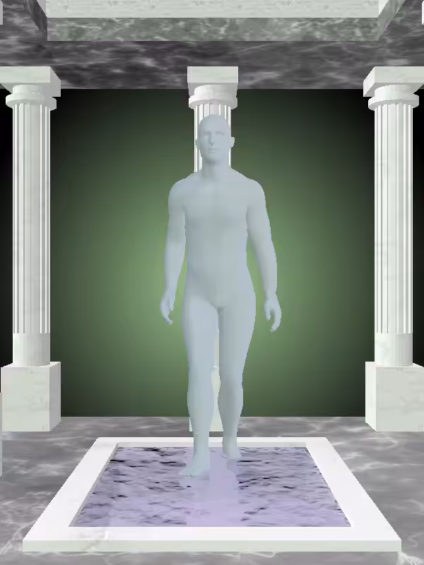 HeavenComputer: The Receding Matte Pale Green Man #7374