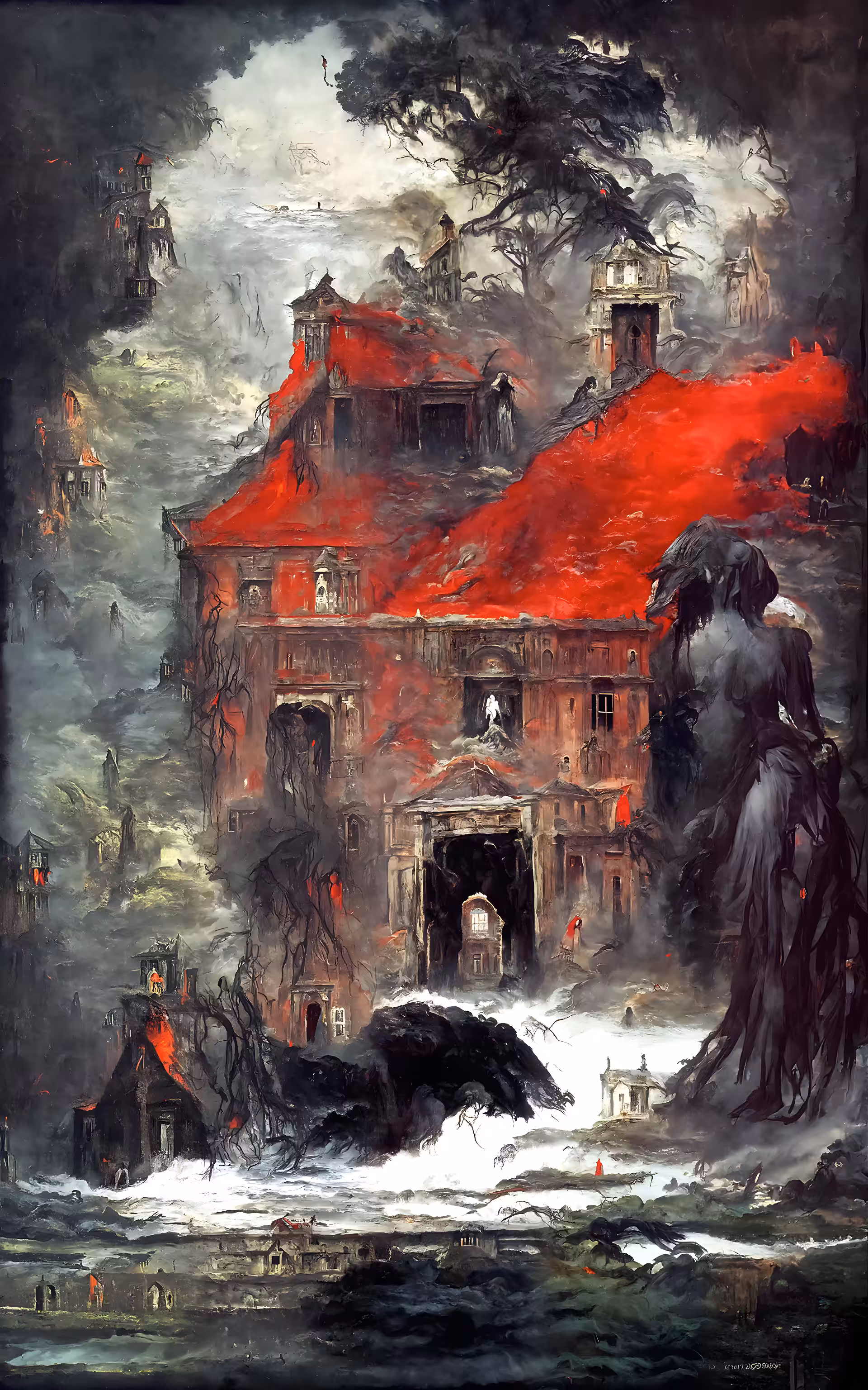 Red Tower Crumbling #3