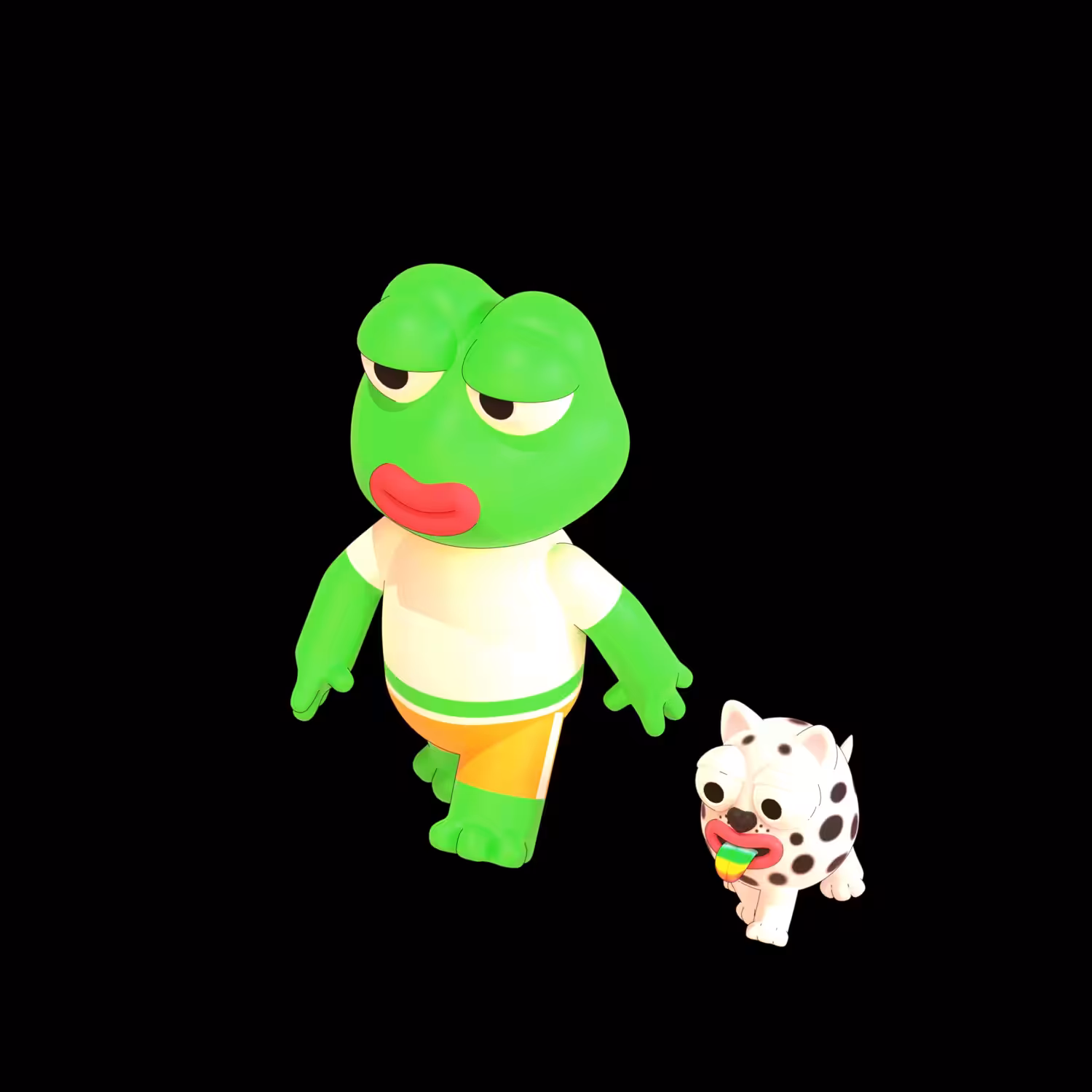 Zeus walking with Pepe