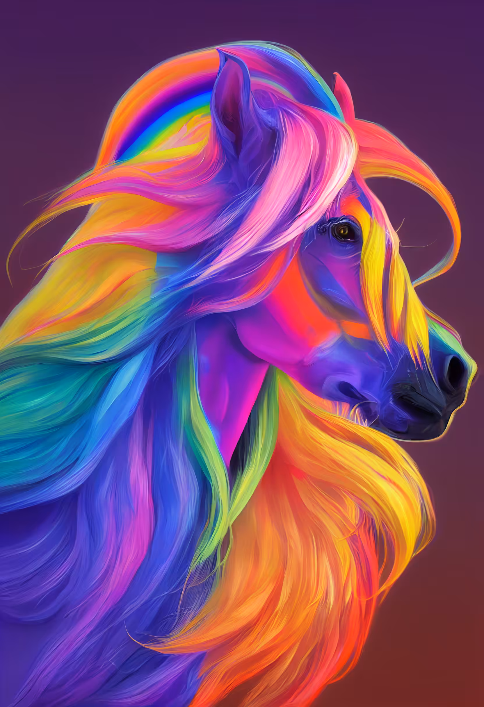 Psychedelic horse