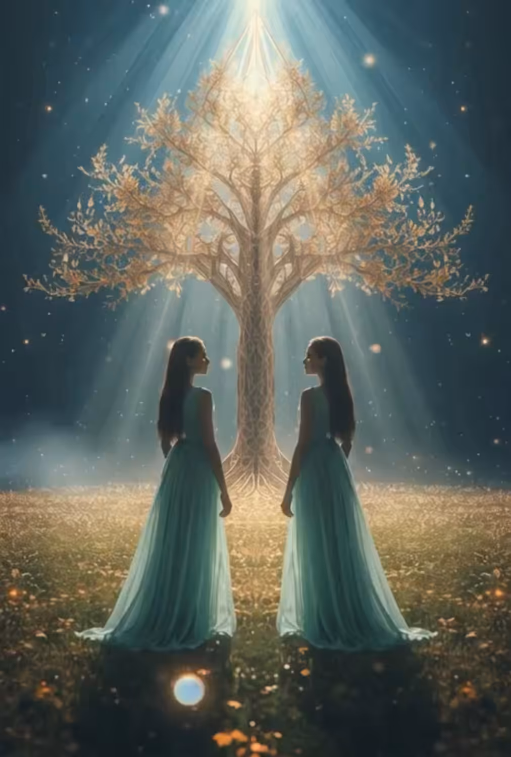 Echoes of Lyraia — The Twin Guardians of the Luminous Tree