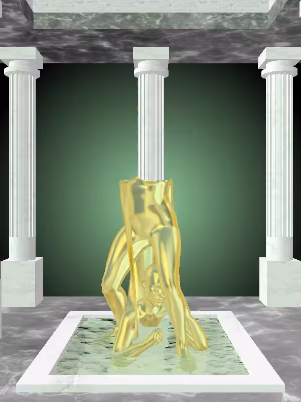 HeavenComputer: The Punching Green-Golden Goblet Woman #4026