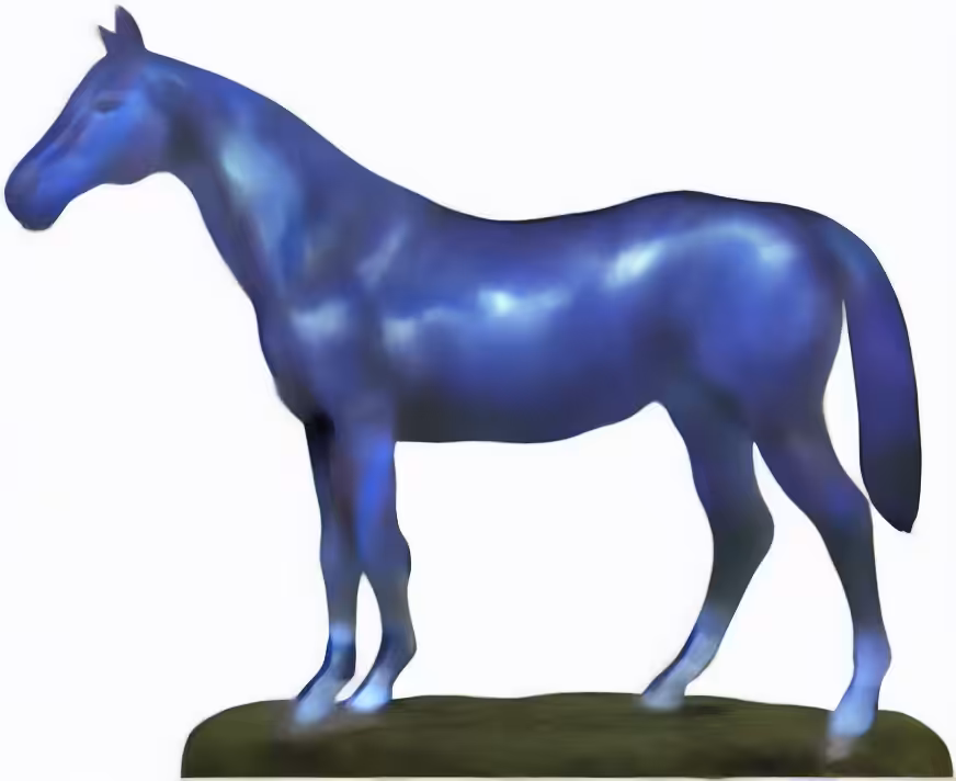 Cute Output Blue Horse
