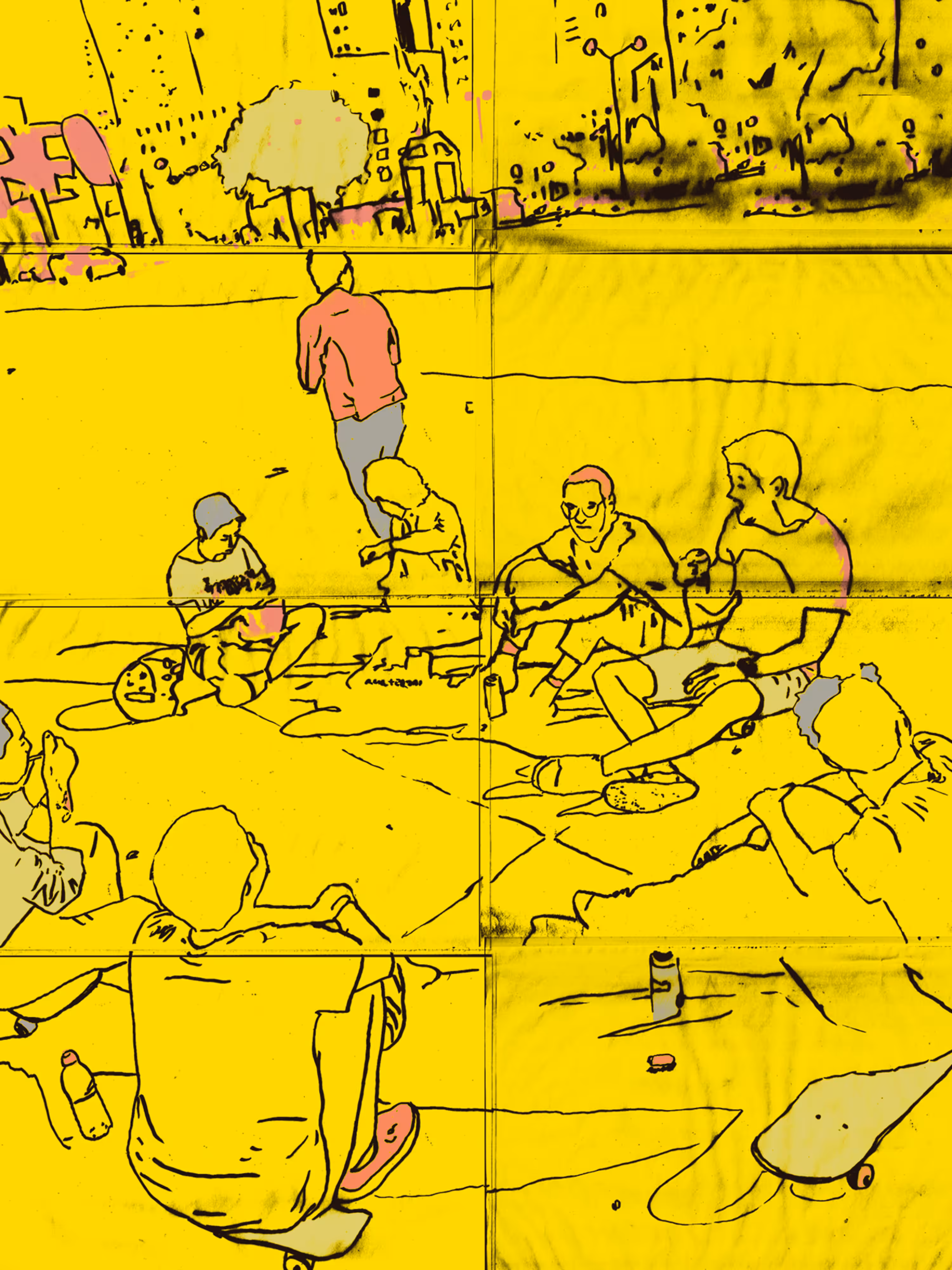 yellow skate circle