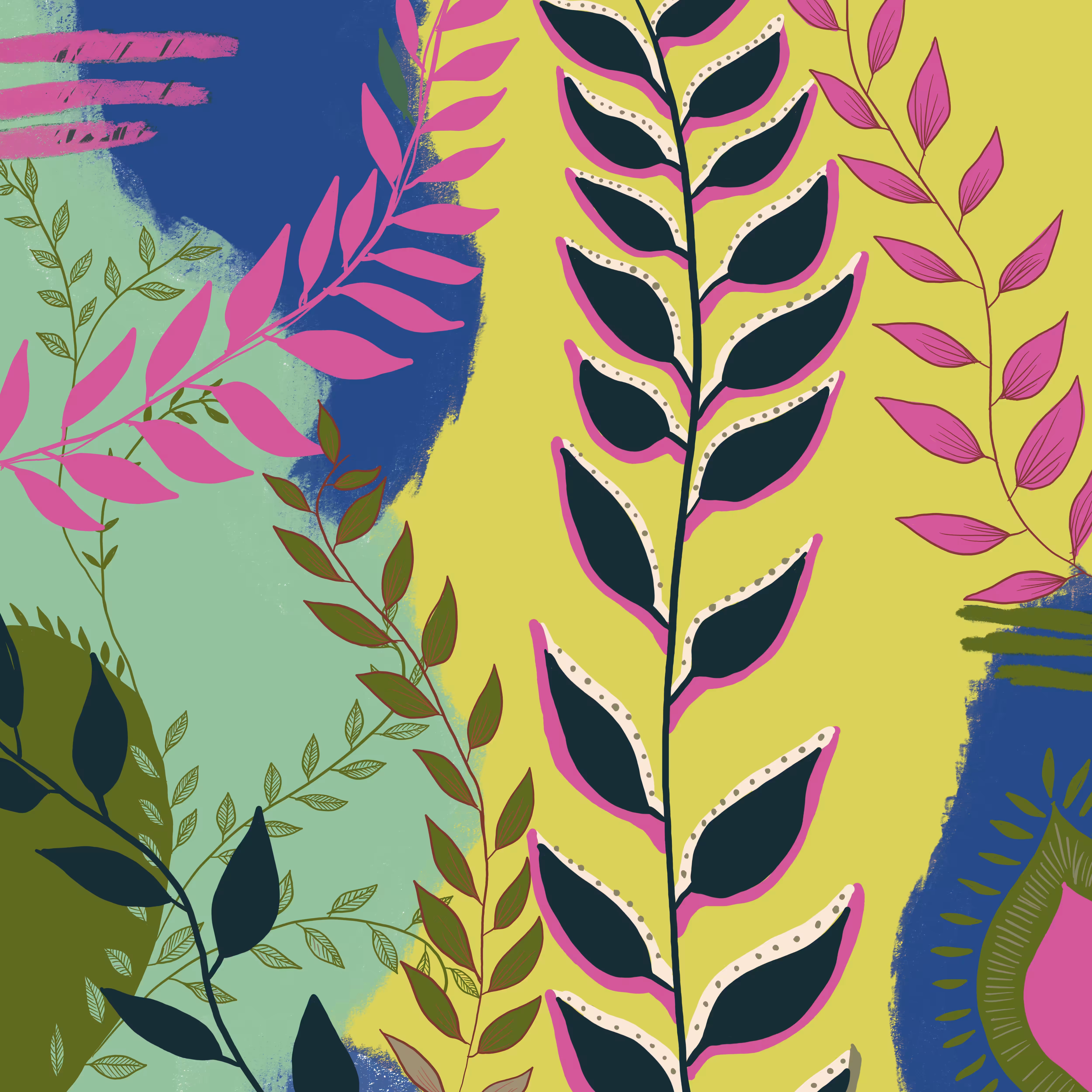 Neon Leaves