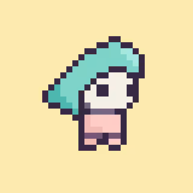 Green hair girl #005