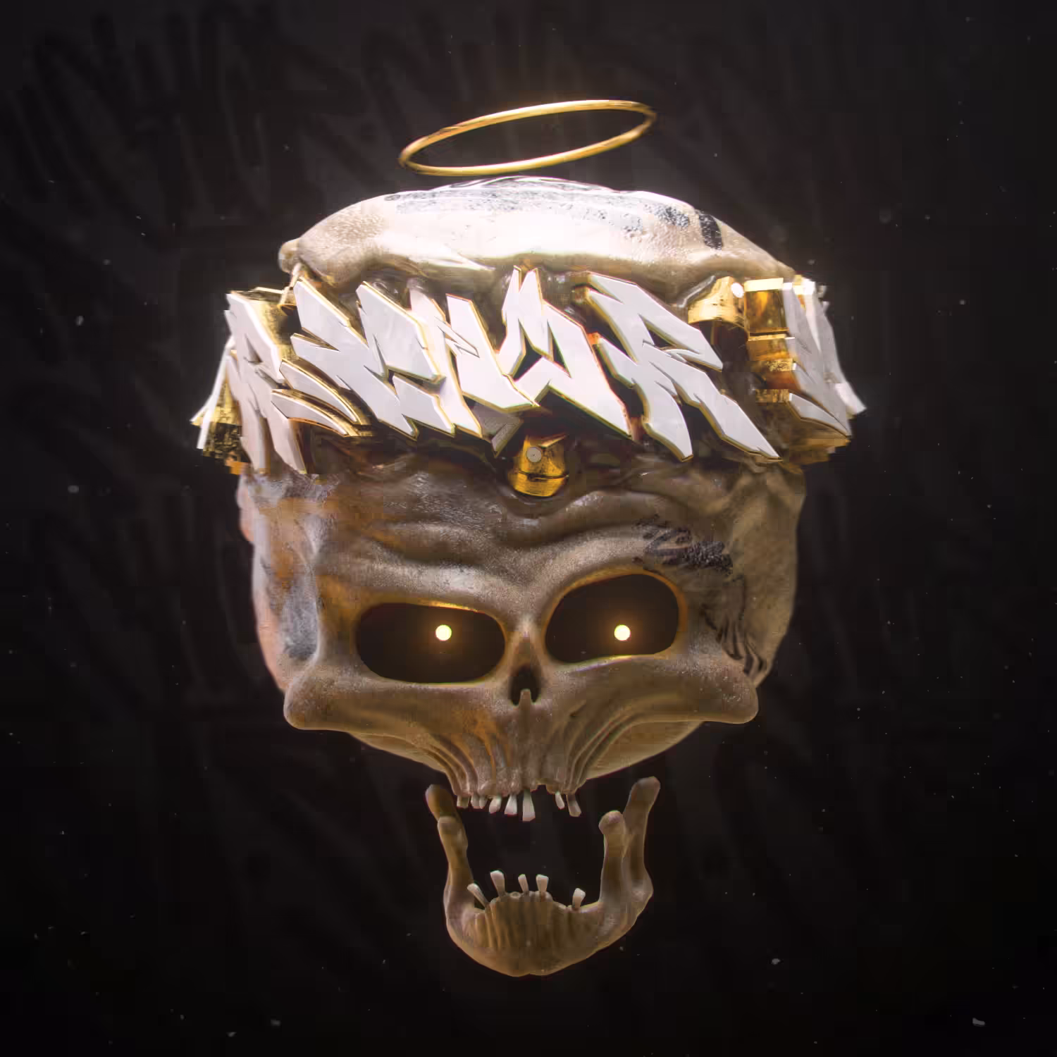 Golden Archangel Skull, The Vandal.