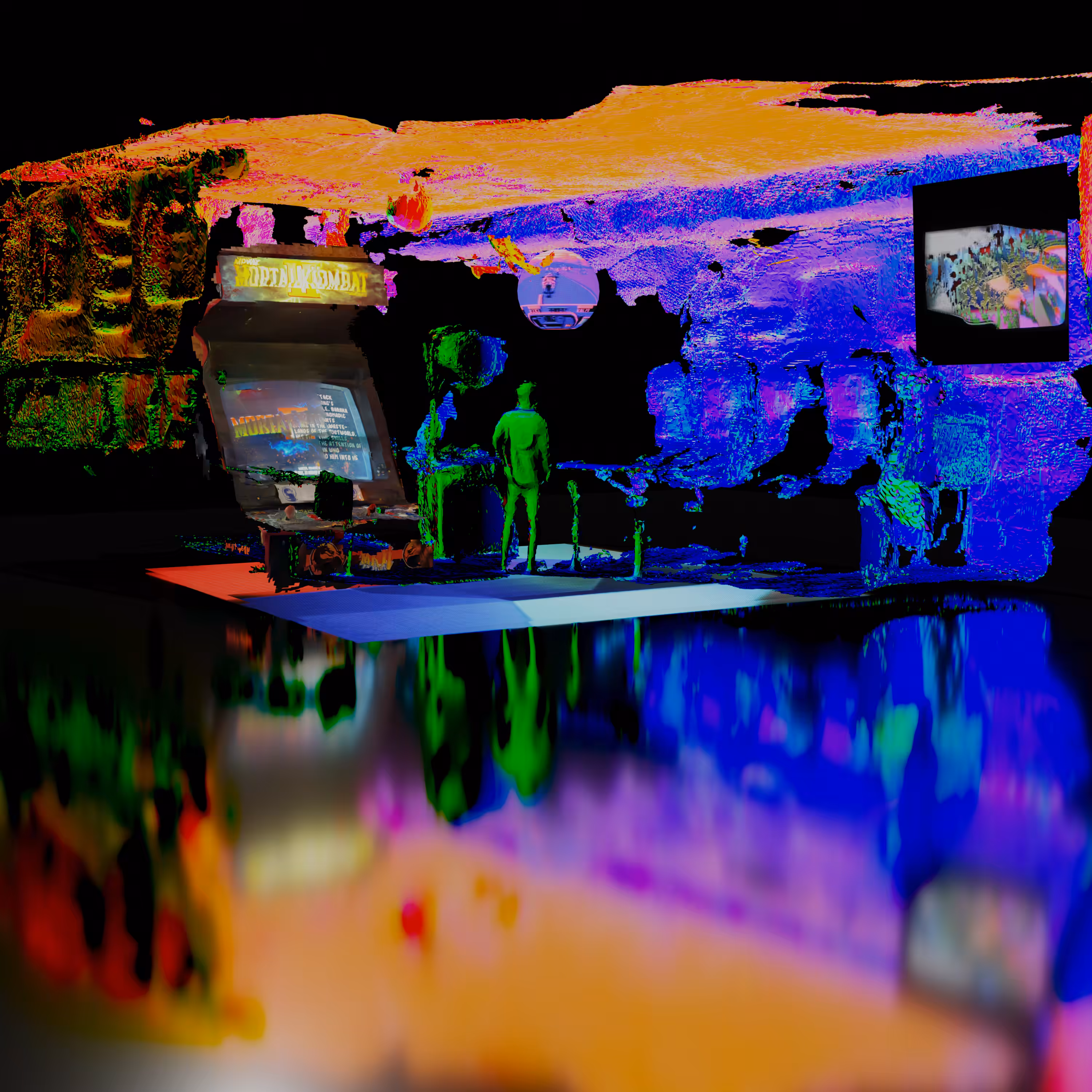 Future Ruins #6 "Bit Vestiges Still bathed in Soft Rainbow"