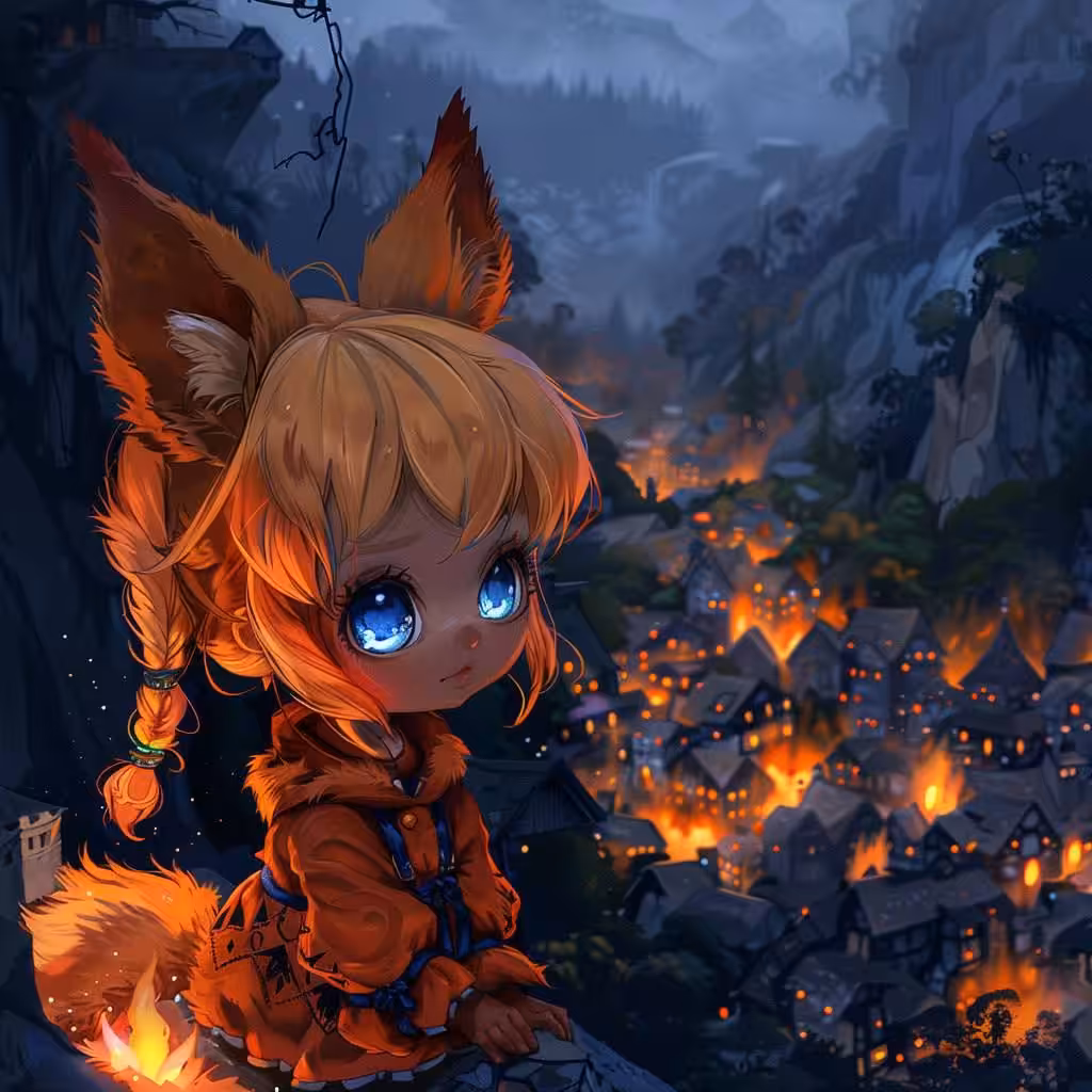 baby_fox_fire_girl