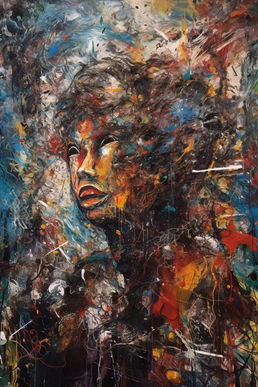 The face on canvas 06