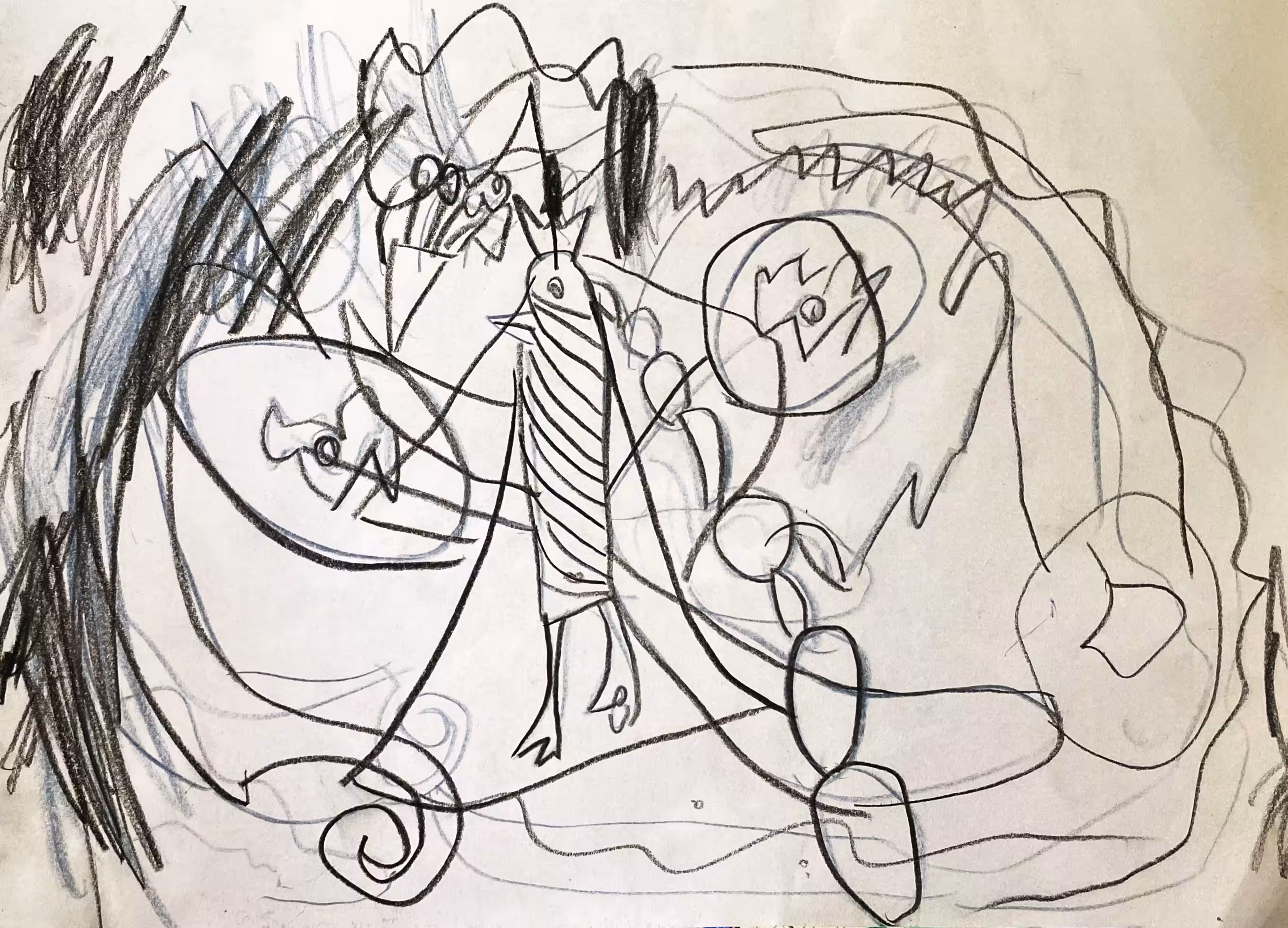 "Bird with a long braid"
