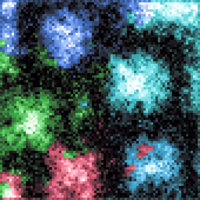 Rainbow Ripples Automaton #13