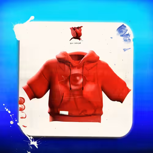 FEWO Digital Fashion: Airbrushed Red Hoodie