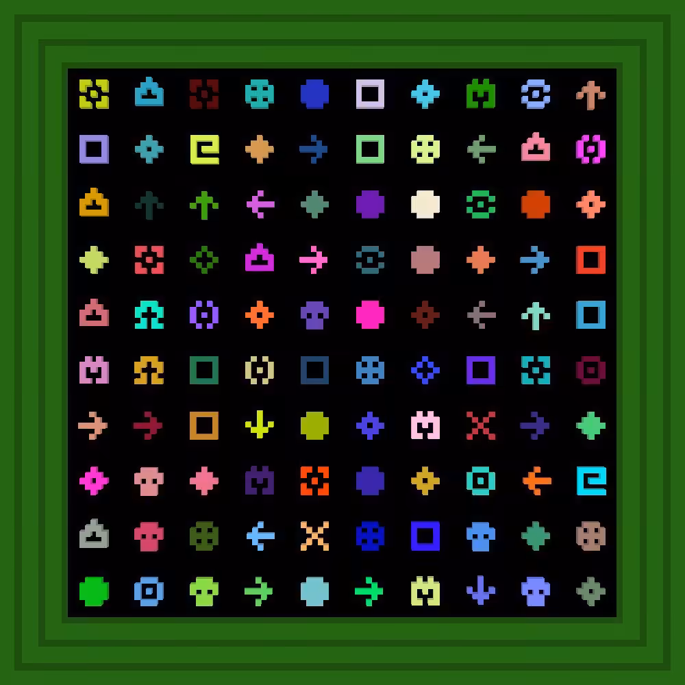 green border :: Procedural Symbols #249/1000
