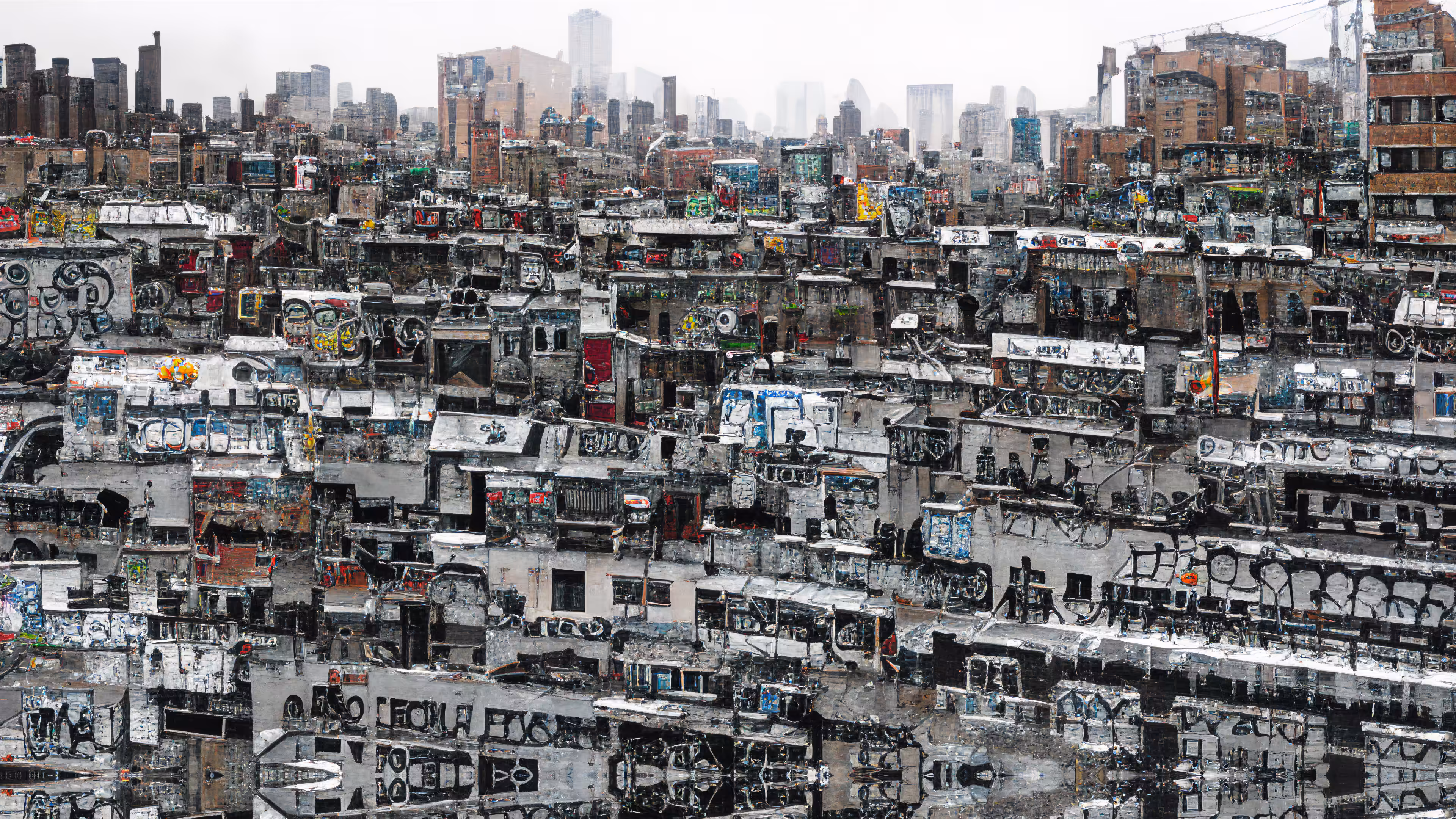 Graffitiscapes #09 - Series 01 - Generative City Covered in Beautiful Graffiti