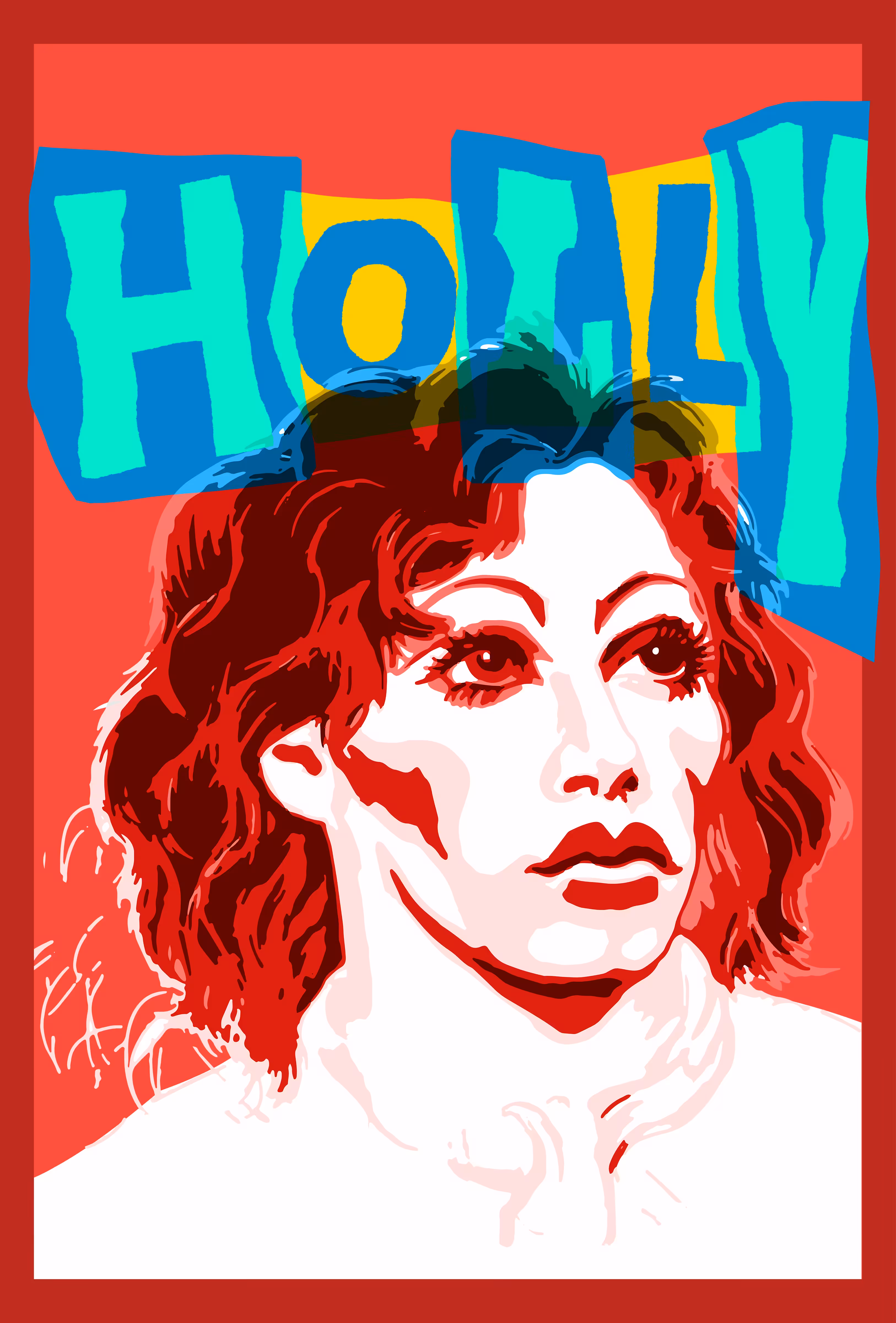 Holly Woodlawn portrait - medium poster size