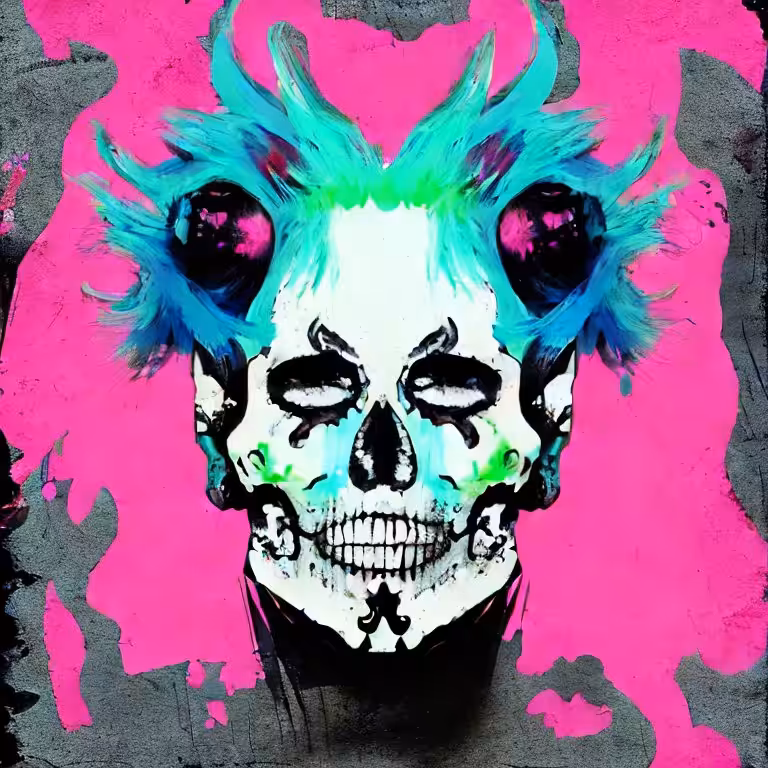 Cotton Candy Skull #150