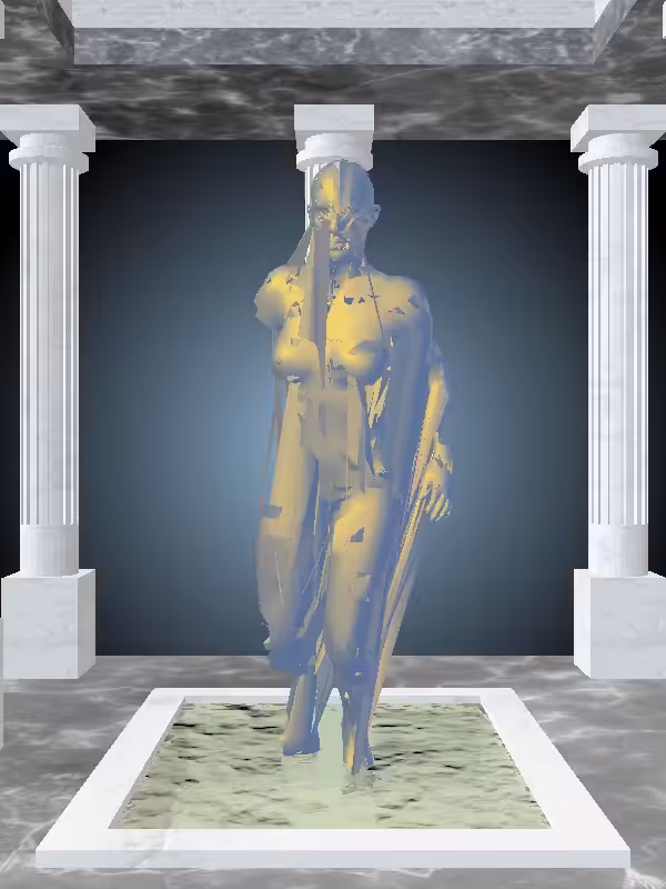 HeavenComputer: The Injured Sunlit Cobalt Woman #2198