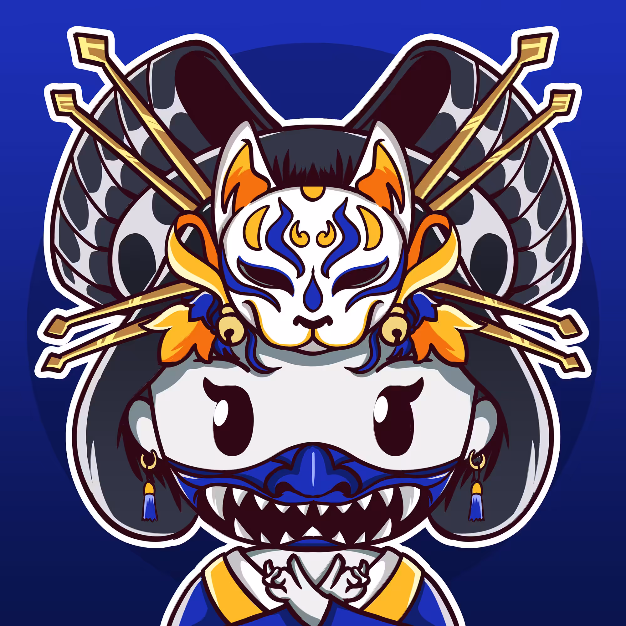 Ao Kitsune Girl