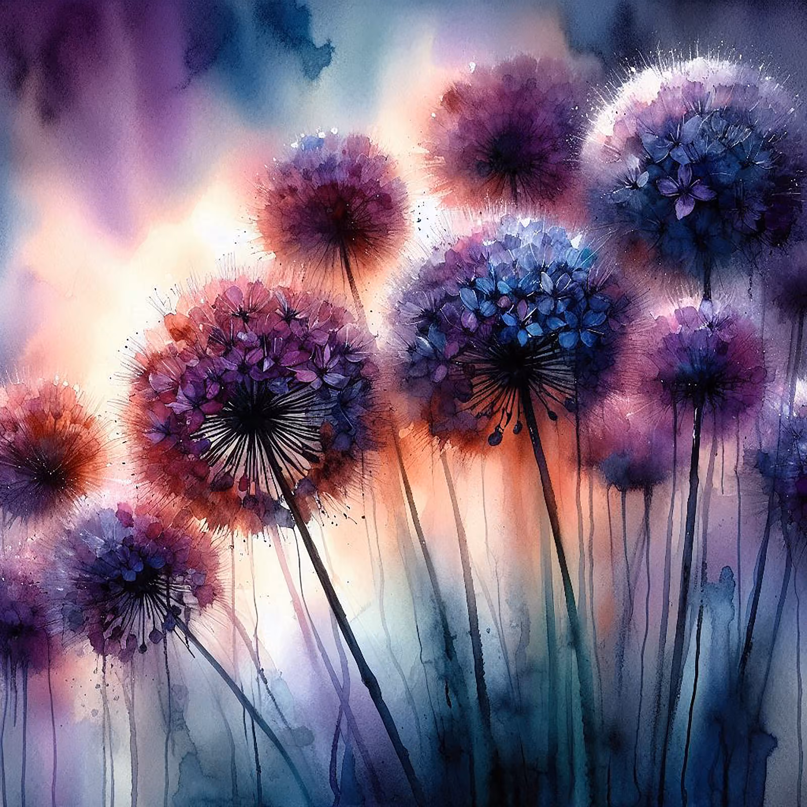 Blooming purple