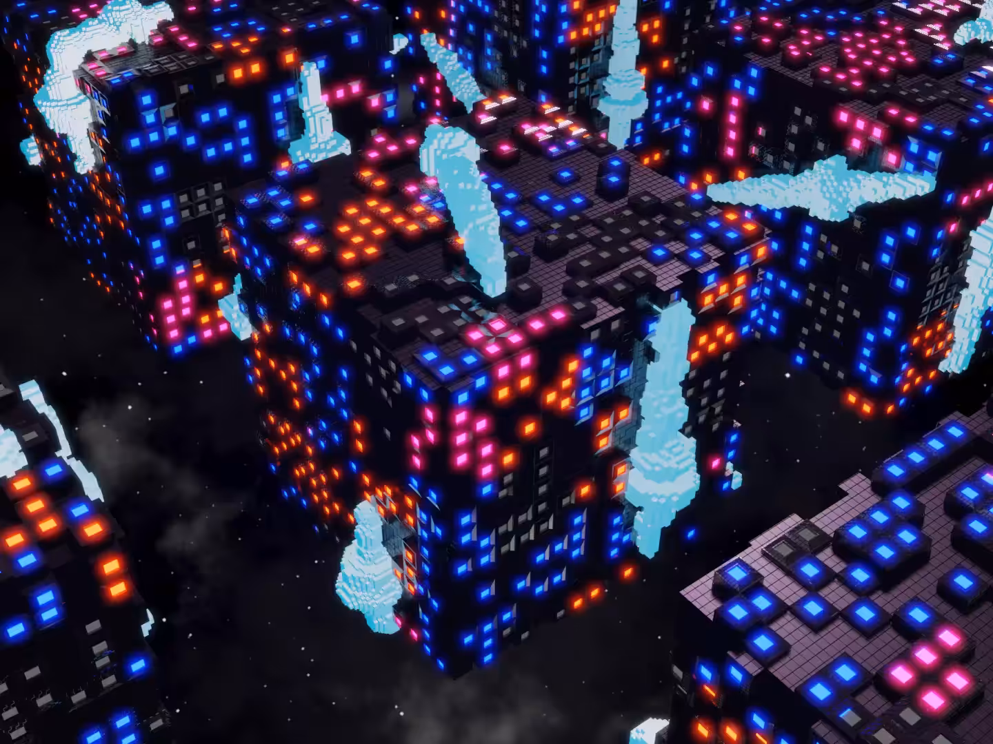 - Voxel Worms -