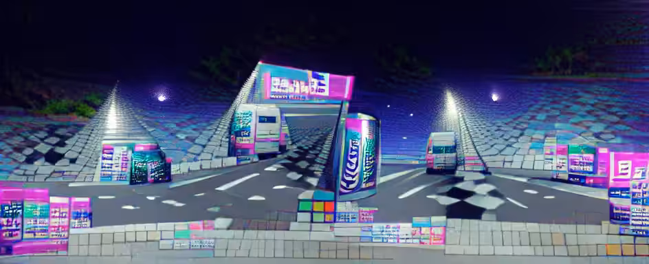 Endless Hyperdrive Through Vaporwave