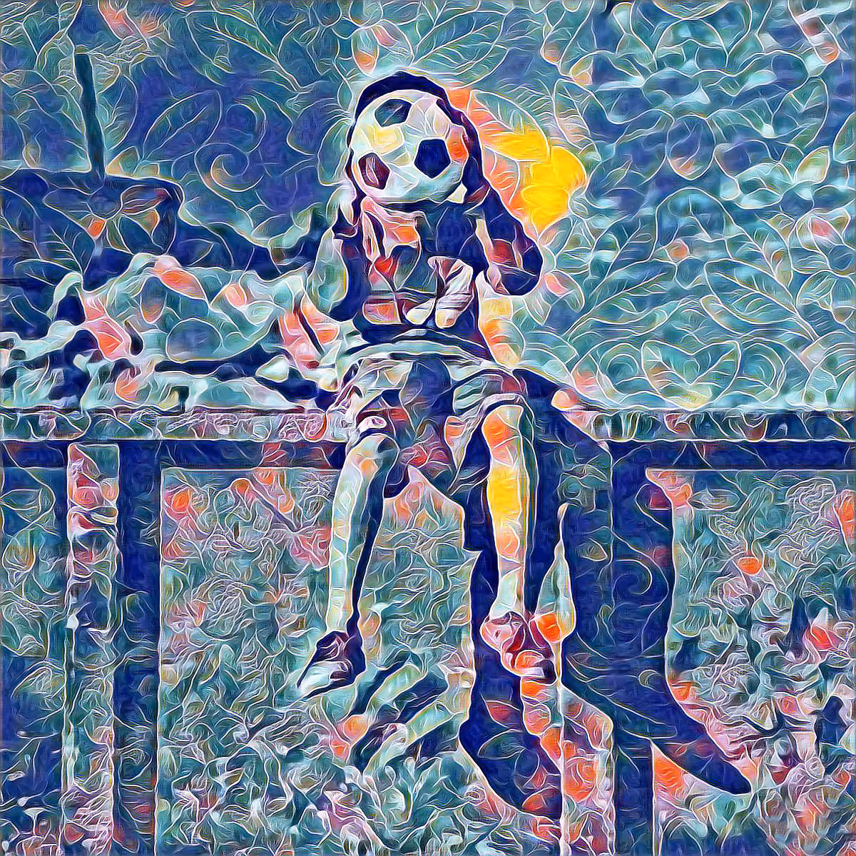The football player boy