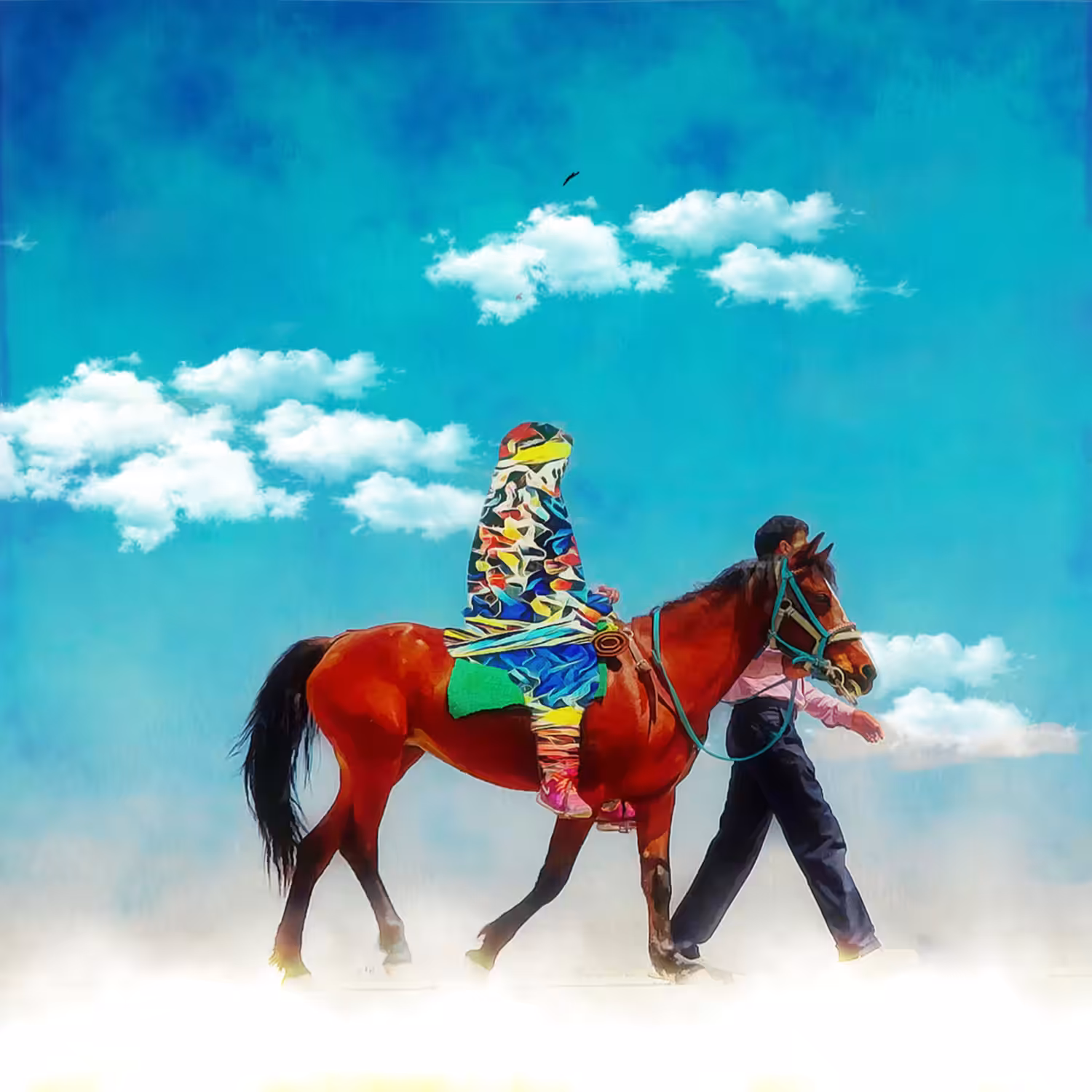 A horse in the desert