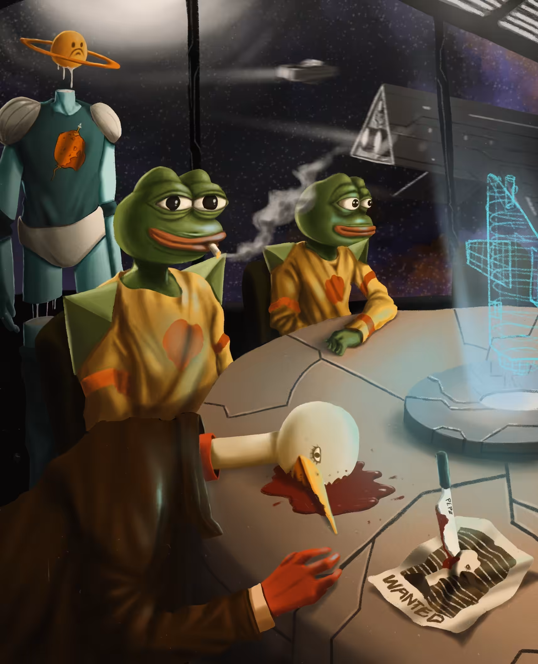 Space bounty hunter PEPE