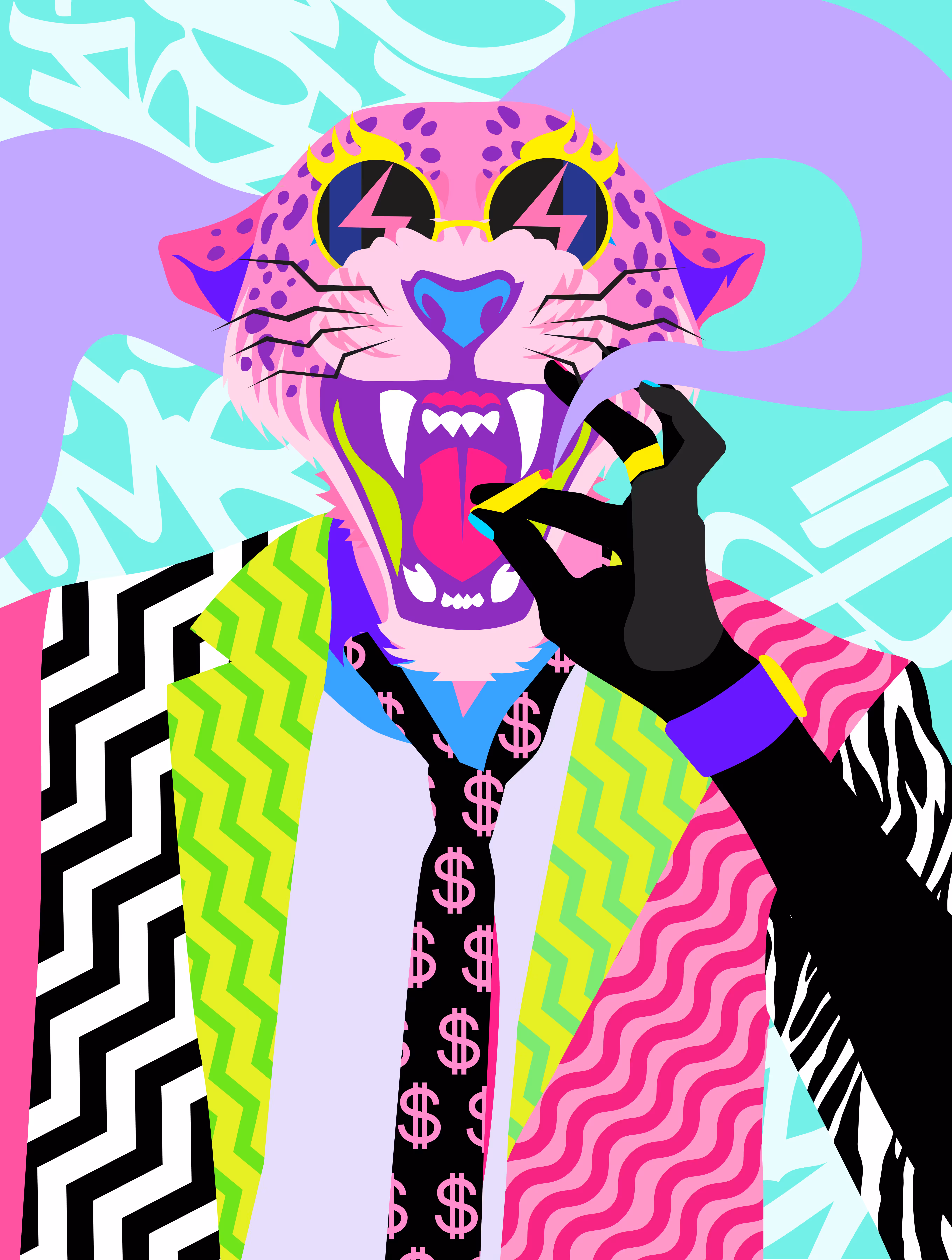 CryptoAnimals: MONEY CHEETAH by J_SKY. Crypto animals V3 #13