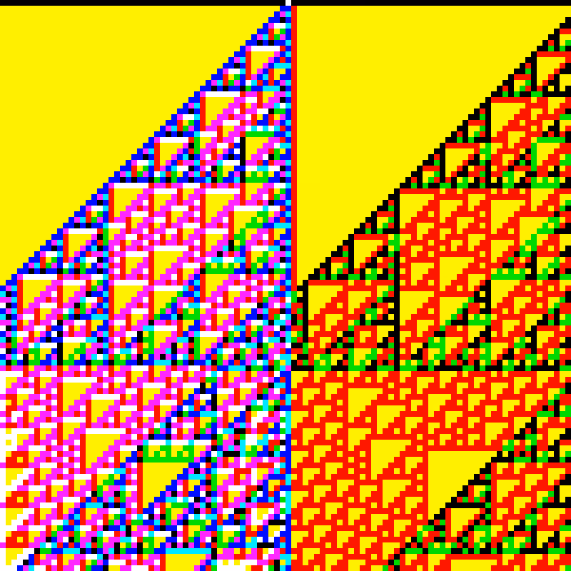 RGB Elementary Cellular Automaton #360