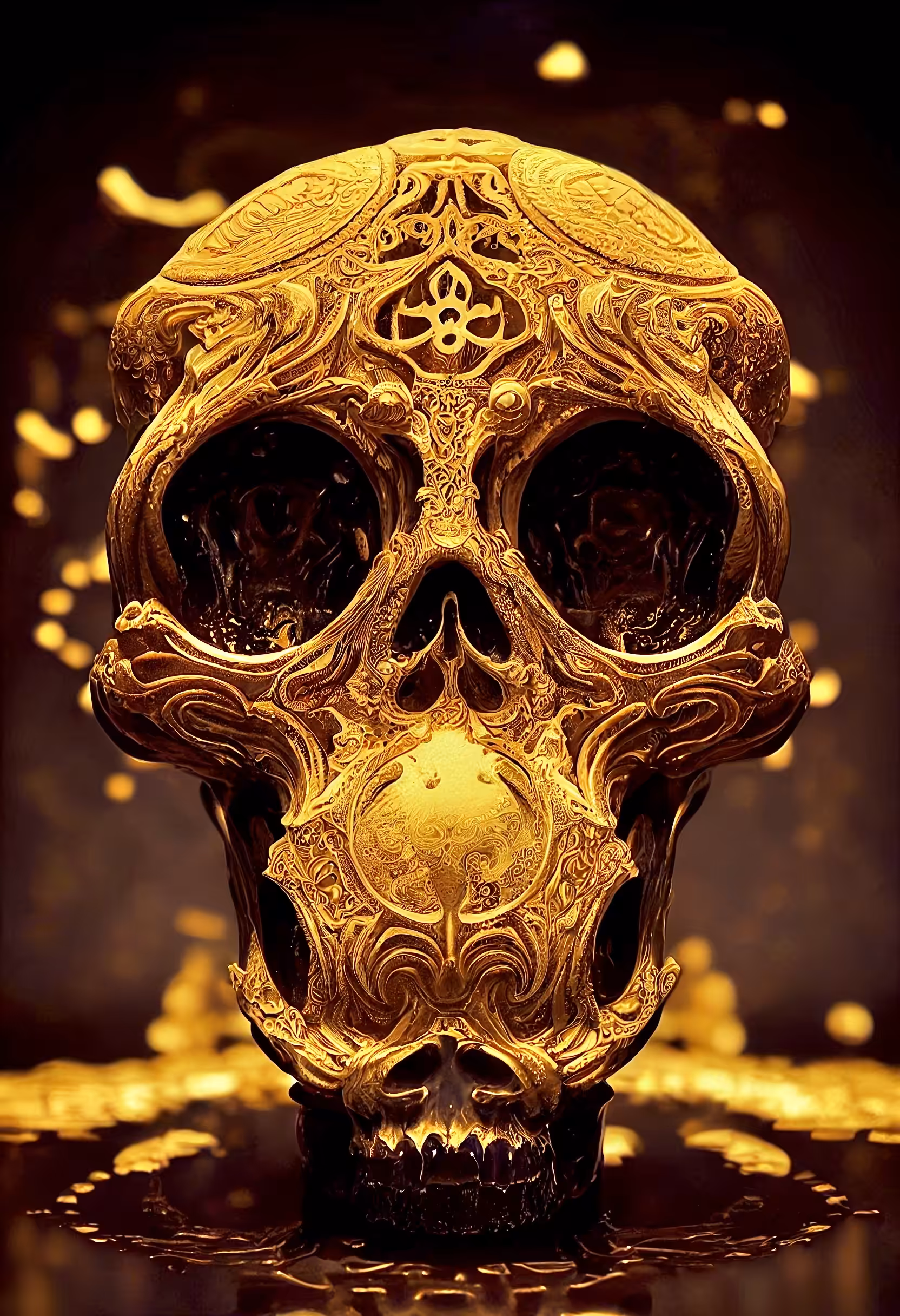 Golden Skull Art #1