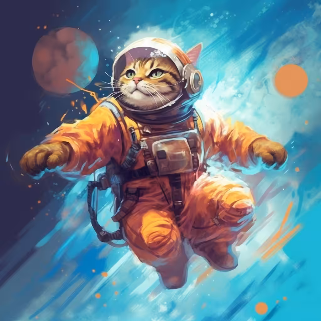 A cat in space